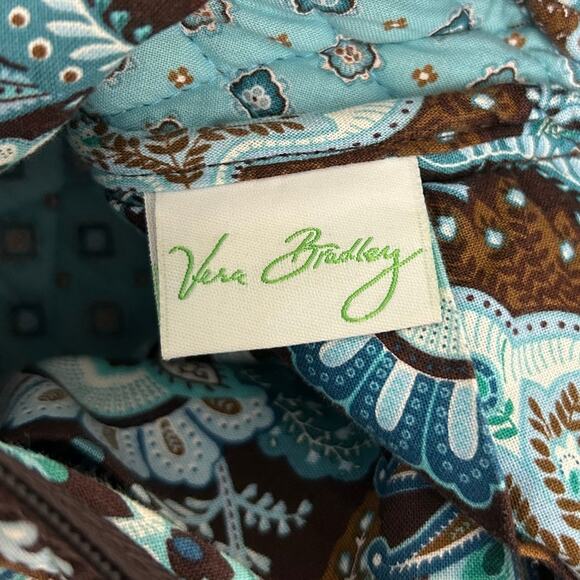 Vera Bradley Satchel Shoulder Bag Medium Java Blue Floral Cotton Retired - Picture 6 of 8